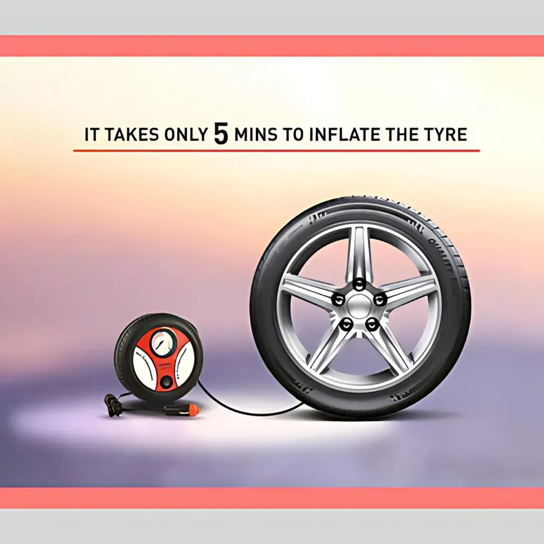 Portable Electric Tyre Inflator Pump — 260 PSI, 12 V Powered